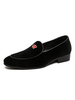 Hommes mocassins chaussures populaires polyester coeurs modèle Slip-on mocassins chaussures