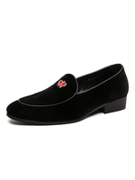 Hommes mocassins chaussures populaires polyester coeurs modèle Slip-on mocassins chaussures