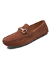 Hommes mocassins chaussures sans lacet moine sangle bout rond en peau de vache bas en cuir de vache supérieur chaussures de bateau décontractées