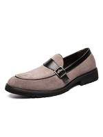 Hommes Mocassins Chaussures Slip-On Monk Strap Bout Rond Low-Tops PU Cuir Abricot Mocassins