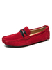 Hommes Mocassins Chaussures Slip-On Métal Détails Bout Rond En Cuir Daim Chaussures Plates Décontractées