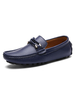 Hommes Mocassins en peau de vache ronde Slip Toe Chaussures à conduite