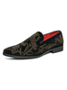 Hommes Mocassins Slip-On Détails Métalliques Bout Pointu PU Cuir Noir Chaussures