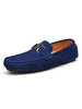 Hommes Mocassins Slip-On Détails Métalliques Bout Rond Cuir PU Chaussures Décontractées Bleues