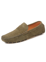 Hommes Mocassins Slip On Monk Strap Bout Rond En Cuir PU Mocassins Verts