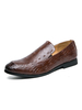 Hommes Mocassins Slip On Round Toe PU Cuir Marron Mocassins