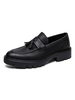 Hommes Mocassins Slip On Round Toe PU Cuir Noir Mocassins