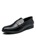 Hommes Mocassins Slip On Round Toe PU Cuir Noir Mocassins