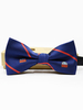 Hommes Noeud Papillon Robe Cravate Bleu Orange Rayures Cosplay Costume Halloween Accessoires