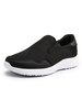 Hommes noirs baskets en maille bout rond avec des chaussures de sport