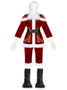 Hommes Noël Set Rouge Guilding Motif Noël Père Noël Fêtes Costumes Déguisements Noël