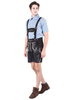 Hommes Oktoberfest Costumes Cosplay Ciel Bleu Chemise En Coton Vichy Brodé Avec Shorts Vacances Costumes Déguisements Halloween