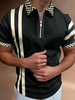 Hommes Polo Chemise imprimé Collier à manches courtes à manches courtes Ajustement régulier Houches à la mode blanche