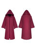 Hommes Ponchos de Noël Bourgogne Cape Polyester Noël Halloween Vacances Costumes