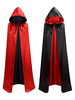Hommes Ponchos Rouges Pour Noël Cape Polyester Noël Halloween Vacances Costumes