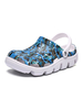 Hommes Sandales Slip-On Artwork PU Cuir Semelle EVA Casual Bleu Sabots Chaussures