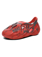 Hommes Sandales Slip-On Artwork PU Cuir Semelle EVA Casual Sabots Rouge Chaussures