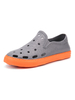 Hommes Sandales Slip-On Color Block En Cuir PU Semelle EVA Gris Sabots Chaussures