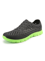 Hommes Sandales Slip-On Color Block En Cuir PU Semelle EVA Sabots Noirs