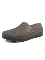 Hommes Sandales Slip-On PU Cuir Semelle EVA Sabots Gris Clair