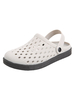 Hommes Sandales Slip-On PU Cuir Semelle EVA Sabots Gris Clair Chaussures