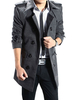 Hommes Vestes Manteaux Col Haut Manches Longues Illustration Casual Gris Qualité Blazer Manteau