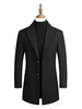 Hommes Vestes Manteaux Col Haut Manches Longues Illustration Casual Noir Moderne Blazer Manteau