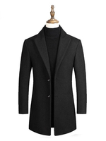 Hommes Vestes Manteaux Col Haut Manches Longues Illustration Casual Noir Moderne Blazer Manteau