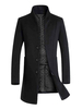 Hommes Vestes Manteaux Col Haut Manches Longues Illustration Casual Noir Smart Coats