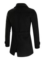 Hommes Vestes Manteaux Col Rabattu Manches Longues Illustration Casual Noir Manteaux Modernes
