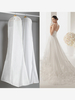 Housse anti-poussière pour robe de mariée sac élargi Double face blanc Non tissé épais à longue queue