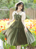 Hunter Green Lolita Op Robe Volants Lolita One Pièce Robes