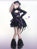 Idol Vêtements Lolita Robe Violet Plaid Sans Manches Choker Jupe Top Gothique