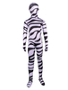 Imprimé de Zebra Body blanc Lycra unisexe Zentai de Déguisements Halloween costumes pour enfants Déguisements Halloween