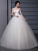 Ivoire étage longueur Sweetheart Ball robe fleur robe de mariée avec perles