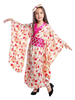 Japonais Costume Floral Imprimé 3 Pièces Enfant Kimono Robe de Princesse Fille Déguisements Halloween