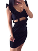 Jarretelle Jupe Femme Noire Volants Moulante Jupe