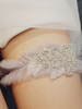 Jarretière de mariage Argent Polyester Strass Jarretières de mariage