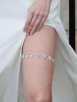Jarretière de mariage Jarretière de mariage en soie blanche à lacets