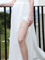 Jarretière de mariage Jarretière de mariage en soie blanche à lacets