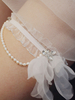 Jarretière de mariage pour la mariée en dentelle blanche strass mariage jarretières