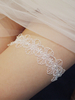Jarretière de mariage pour la mariée en polyester blanc Dentelle jarretières