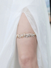 Jarretière de mariage pour la mariée Jarretières de mariage en cristal de crêpe extensible blond