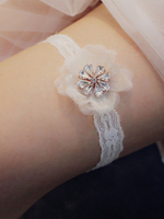 Jarretière De Mariage Sexy Strass Dentelle
