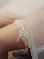 Jarretière de mariage strass en polyester fabuleux