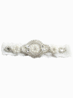 Jarretière de mariage strass magnifique dentelle