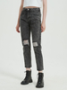 Jean Femme Déchiré Long Pantalons Coupe Cintrée avec Boutons avec Poches à Zip Bicolores Pantalons Long