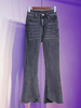 Jean Femme en Denim Pantalons Longs Coupe Cintrée à Zip avec Poches Unicolore
