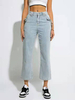 Jean Femme en Denim Pantalons Longs Coupe Cintrée à Zip avec Poches Unicolore