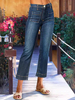 Jean Femme Mode Bleu Droit Coton